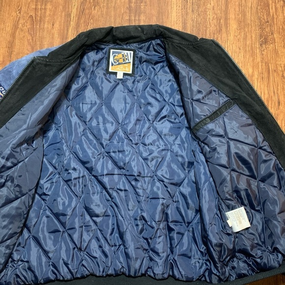 Vintage Leather Bomber Jacket NFL ST LOUIS RAMS Size 2XL - Picture 6 of 11